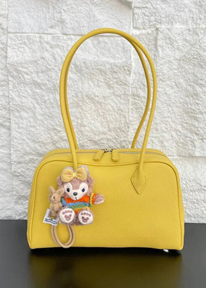 Genuine Leather Shoulder Bag for Women with Zipper Closure