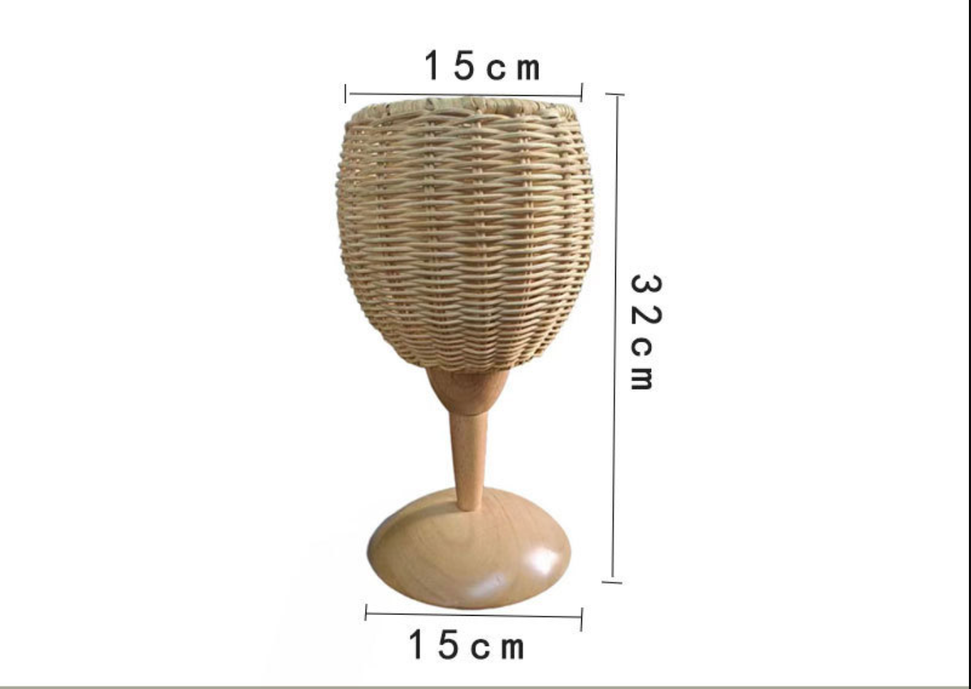 Bamboo Rattan Table Lamp for Bedroom & Side Table