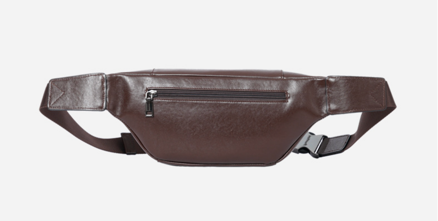 Men’s Leather Waist Bag Crossbody for Travel