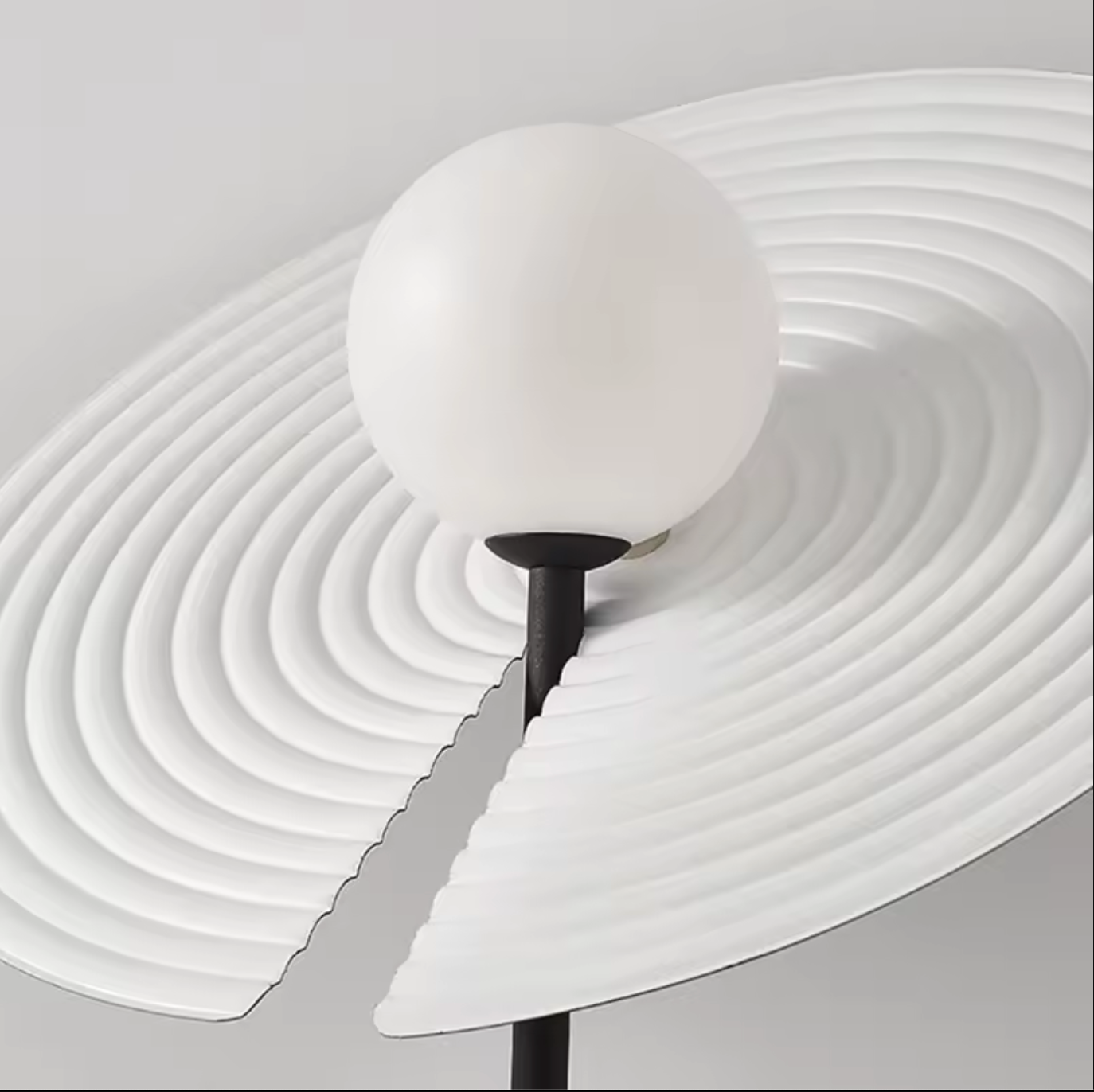 Art Deco Modern Floor Lamp with Disc Shade