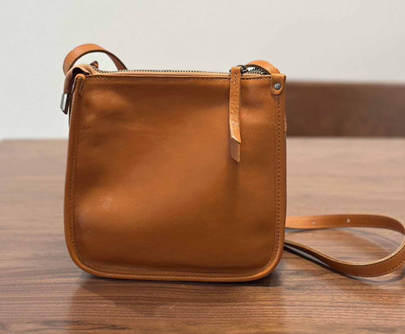 Genuine Leather Crossbody Messenger Bag for Women