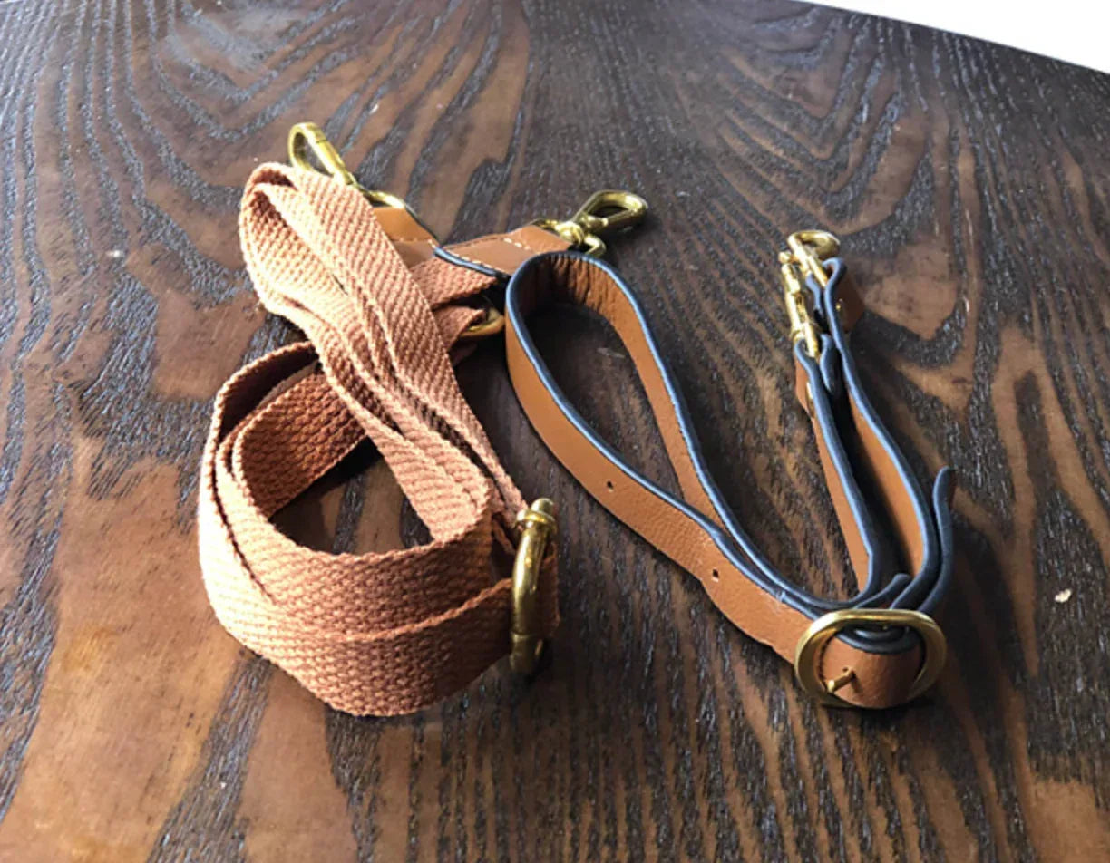 Genuine Brown Office Tote with Adjustable Strap