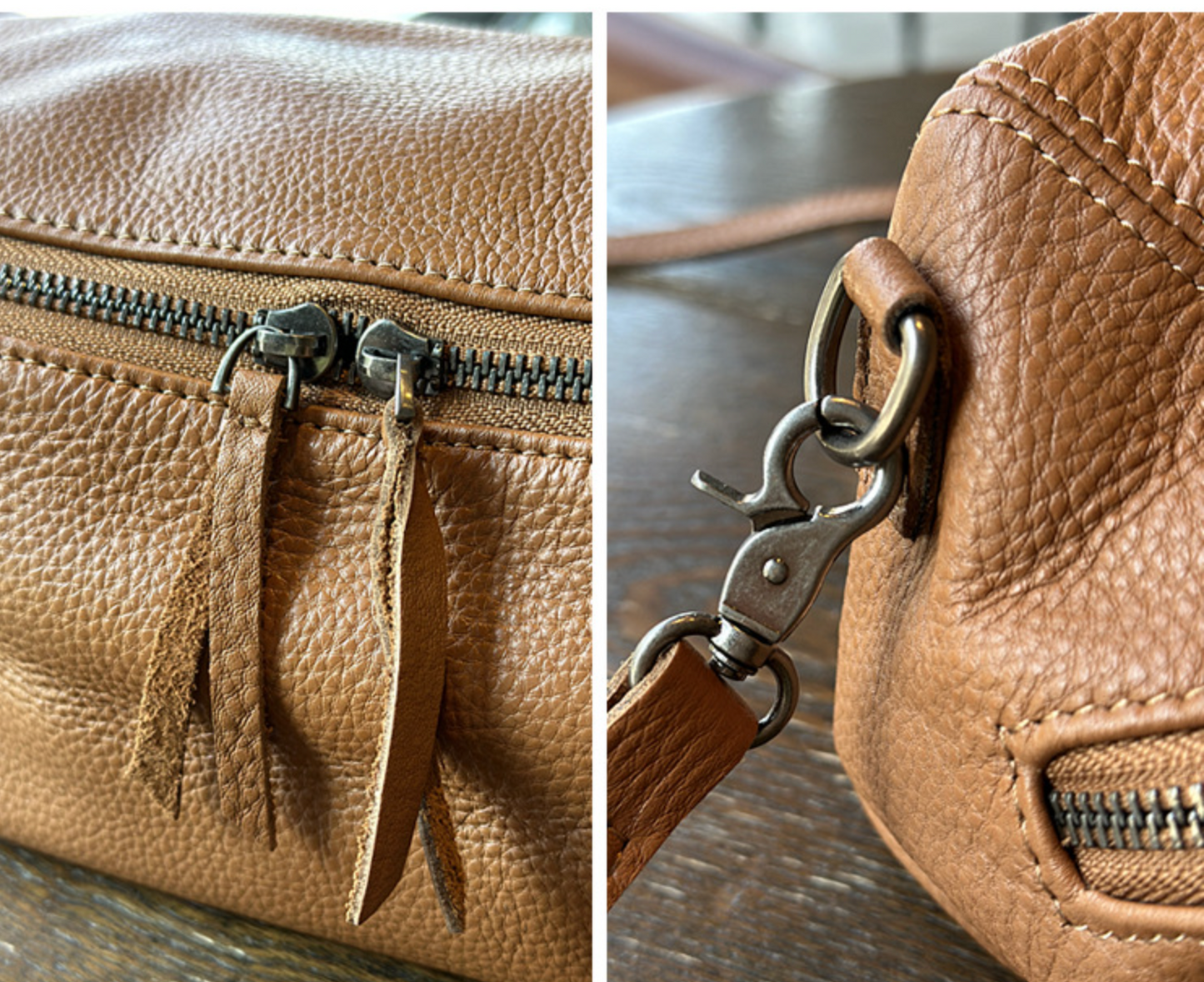 Genuine Leather Crossbody Toast Bag for Women