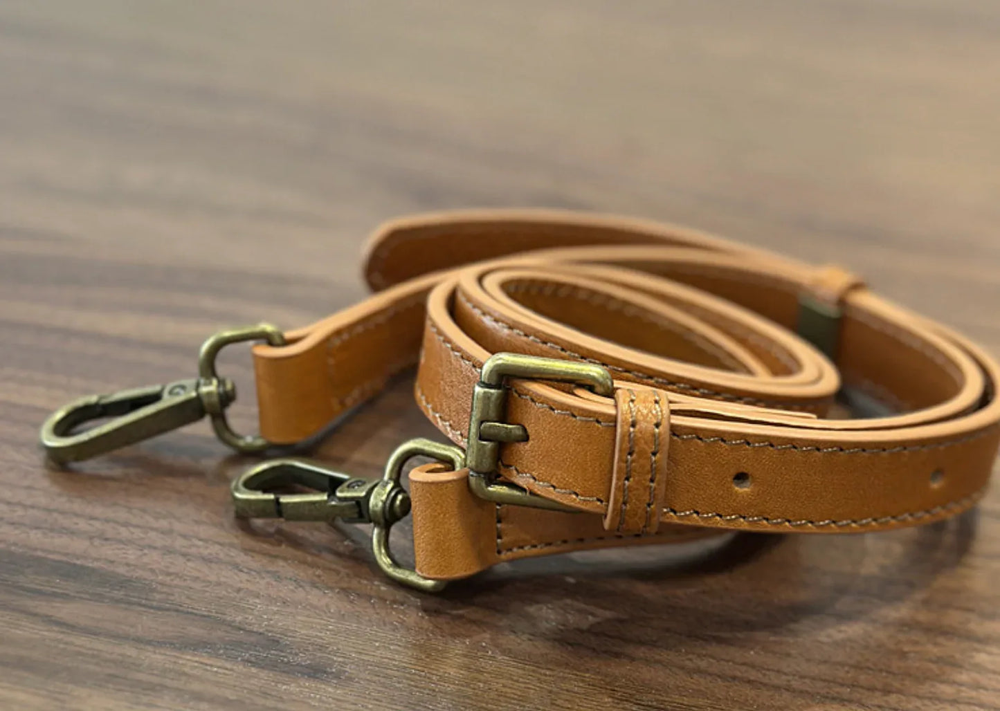 Real Leather Crossbody Office Purse with Strap