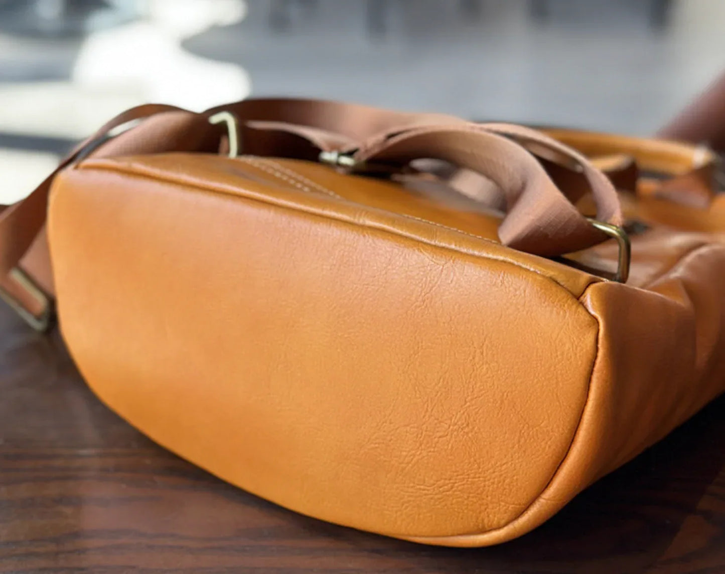 Leather Backpack Women Laptop & Office Use