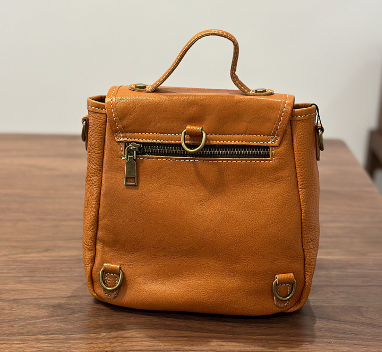 Small Genuine Leather Backpack for Women