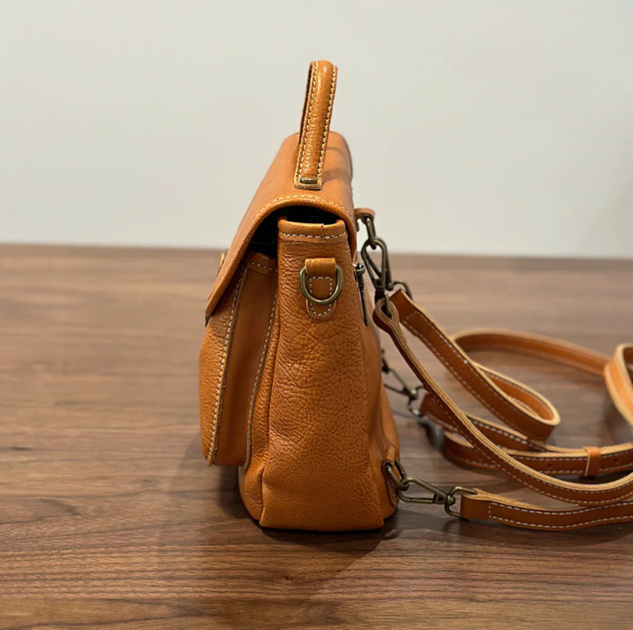 Small Genuine Leather Backpack for Women