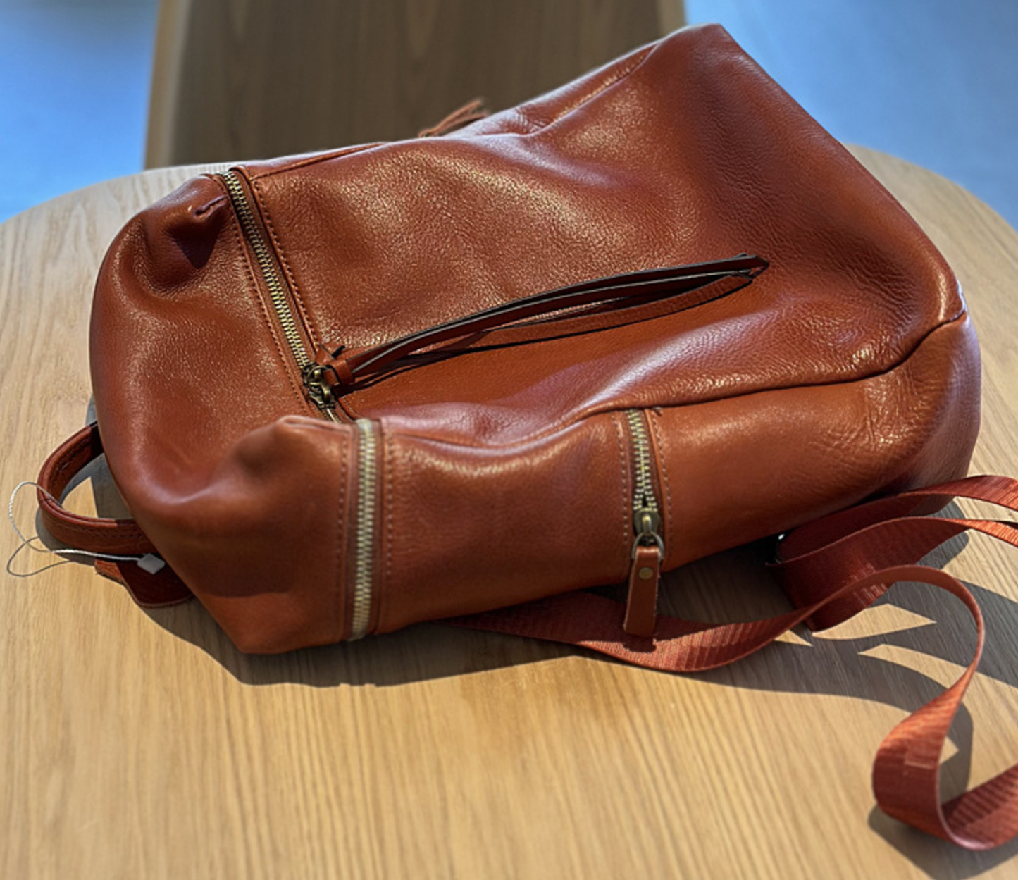 Leather Backpack for Women Laptop Bag Commuter Shoulder