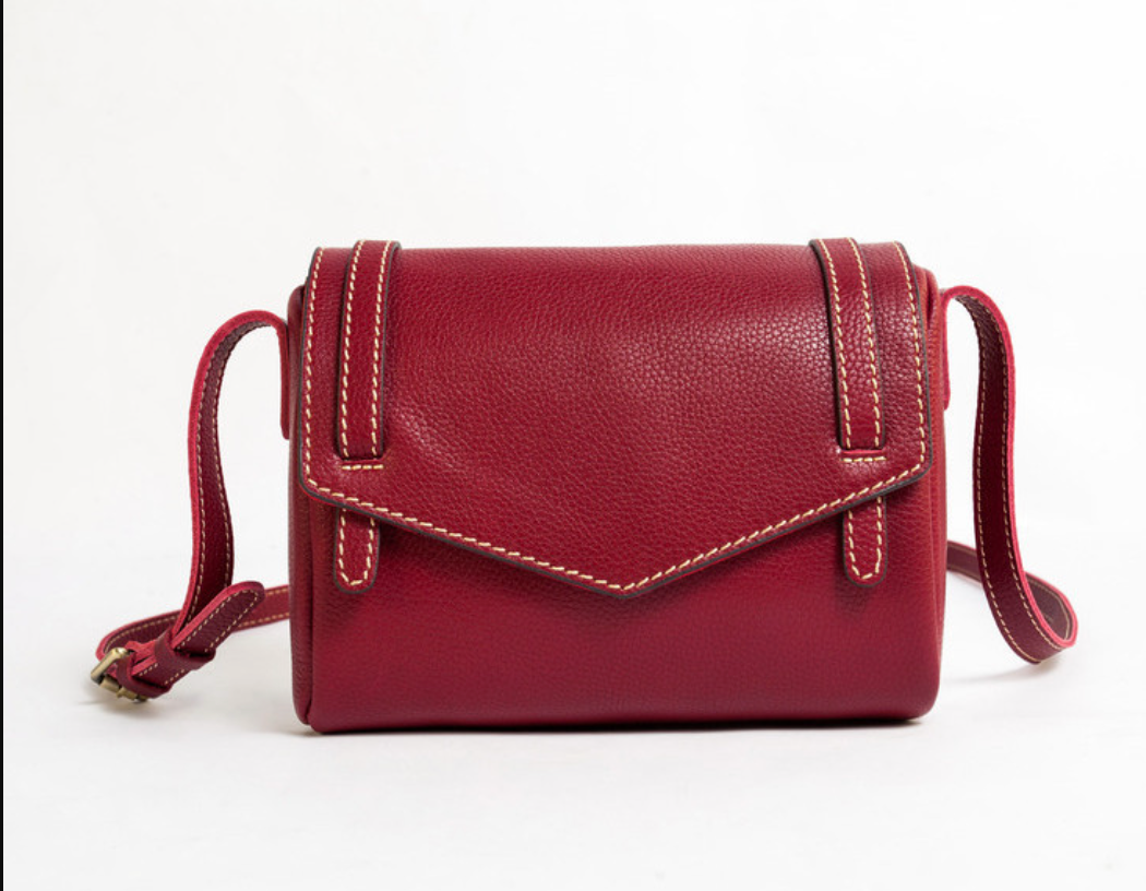 Women Leather Messenger Crossbody Office Bag