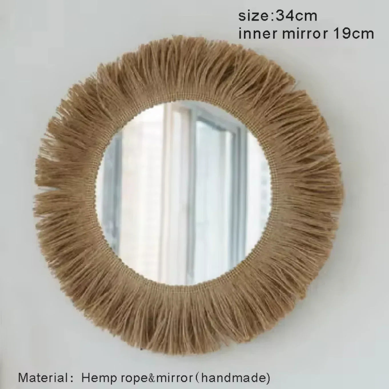 Round Woven Raffia Wall Decor Natural Straw Wall Hanging 7