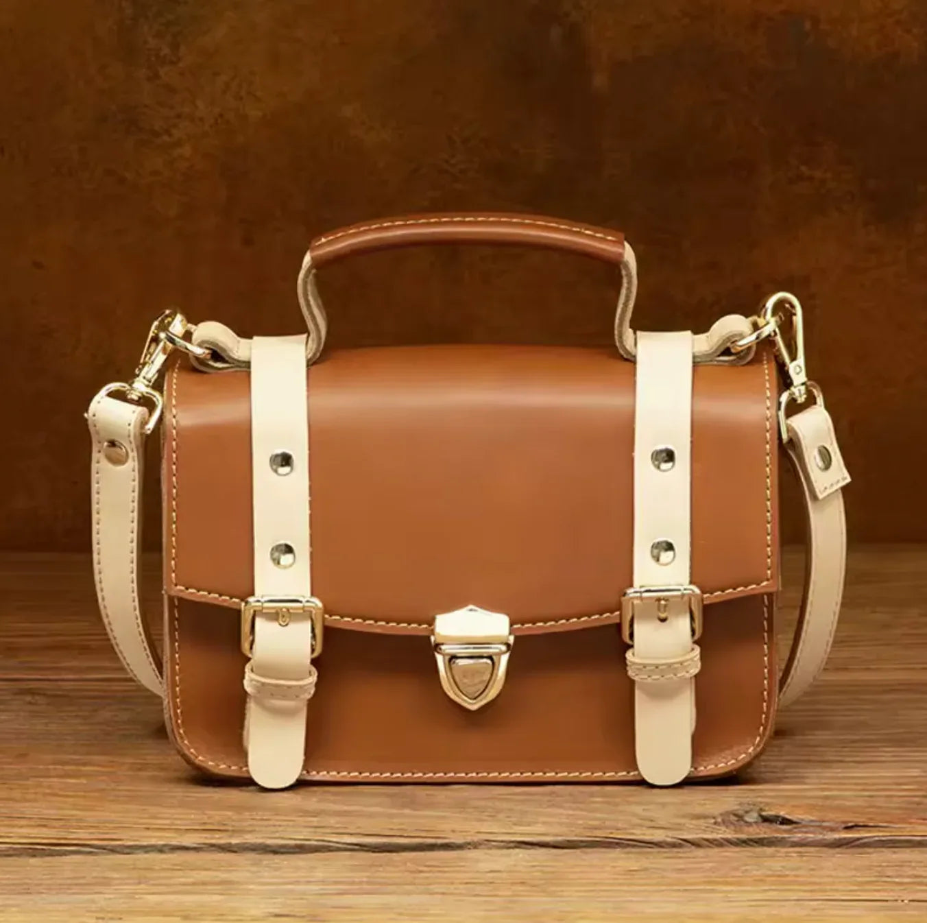 Women Genuine Leather Crossbody Office Bag