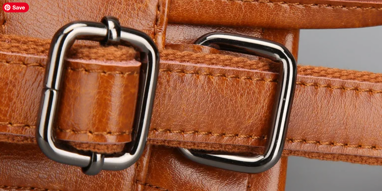 Genuine Leather Backpack Brown for Women
