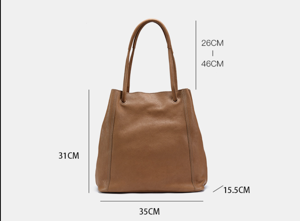 Women Retro Leather Bucket Purse
