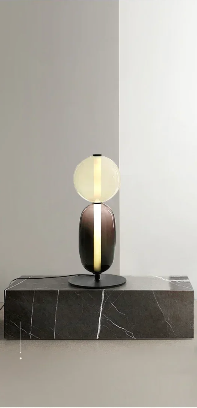 Nordic Design Colorful Glass Table Lamp LED for Bedroom