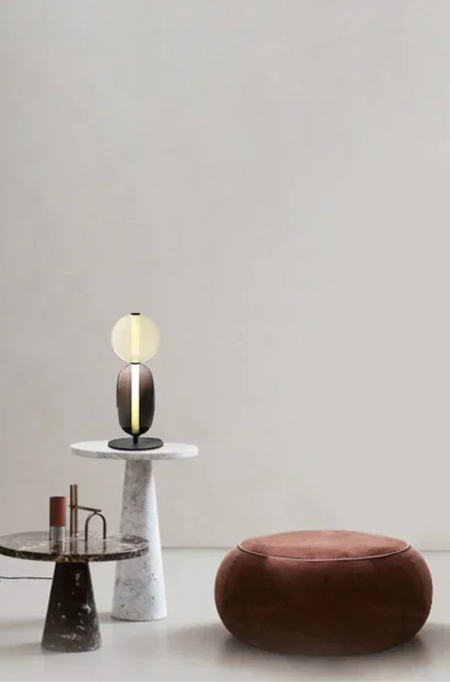 Nordic Design Colorful Glass Table Lamp LED for Bedroom