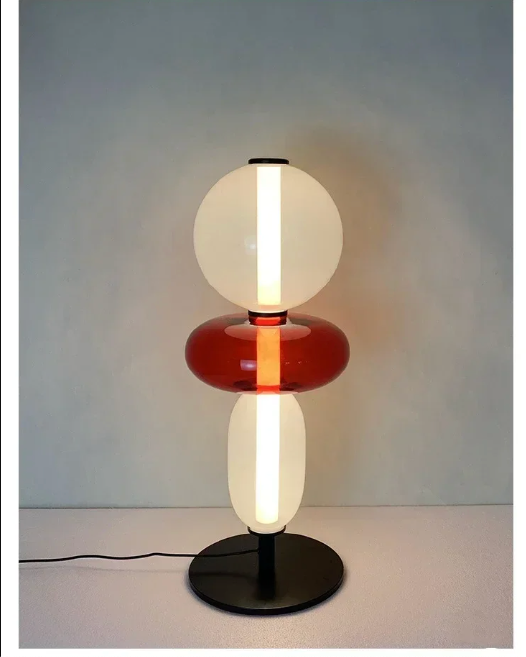 Nordic Design Colorful Glass Table Lamp LED for Bedroom