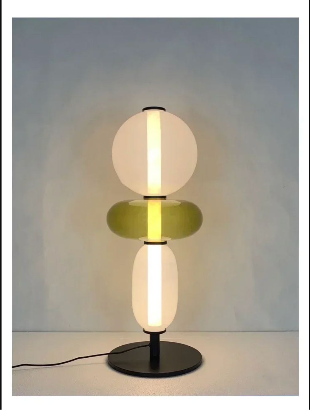 Nordic Design Colorful Glass Table Lamp LED for Bedroom