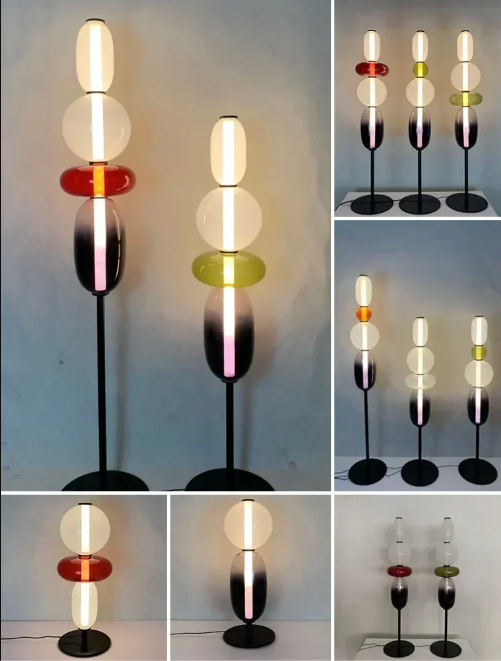 Nordic Design Colorful Glass Table Lamp LED for Bedroom