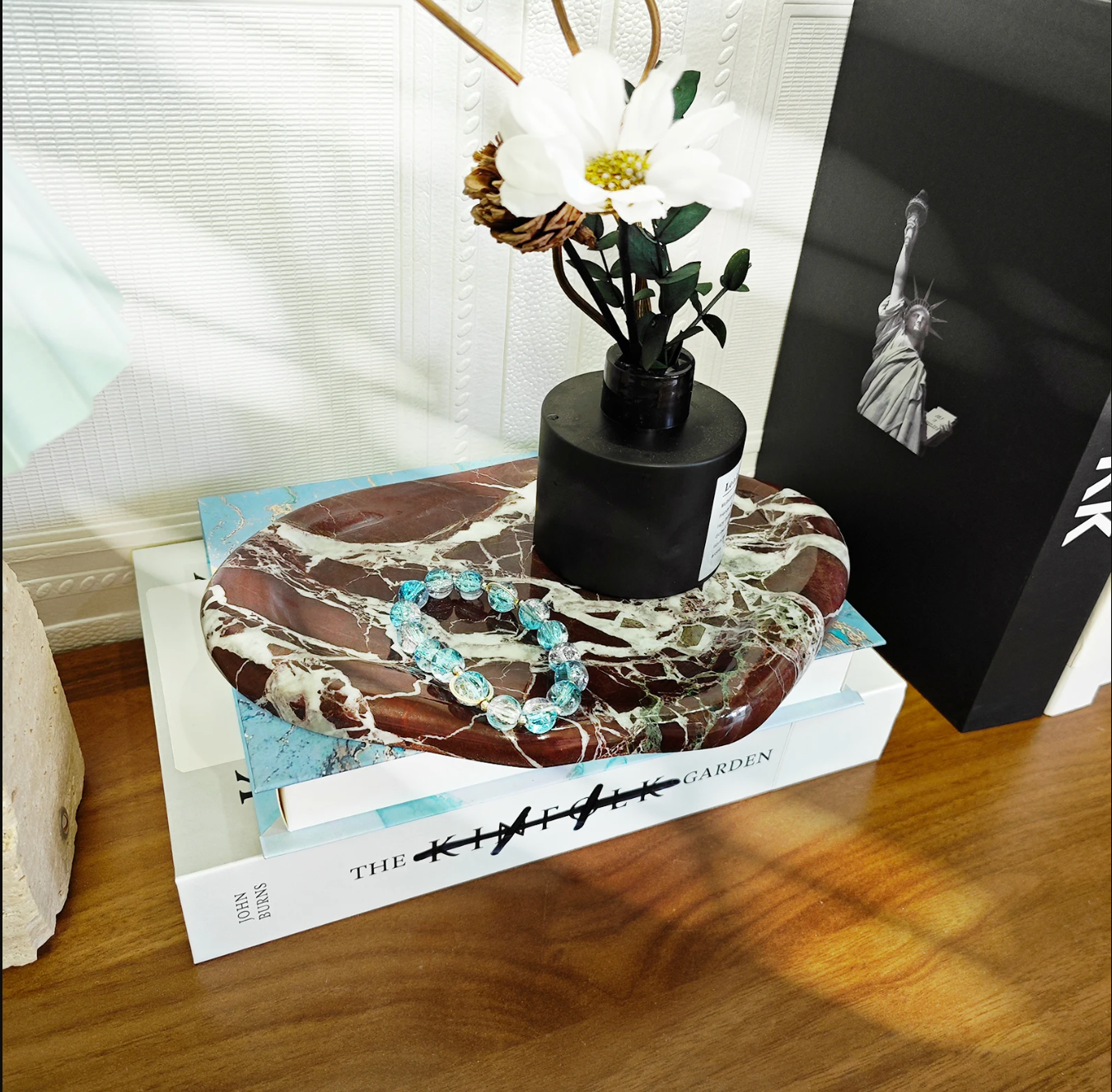 Natural Marble Tray for Jewelry & Home Decor