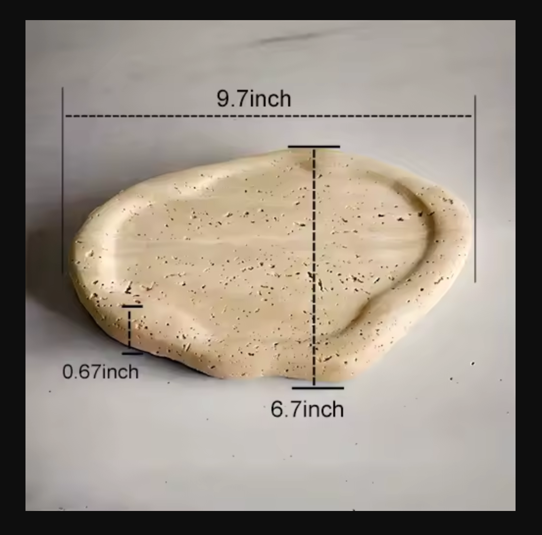 Natural Marble Tray for Jewelry & Home Decor