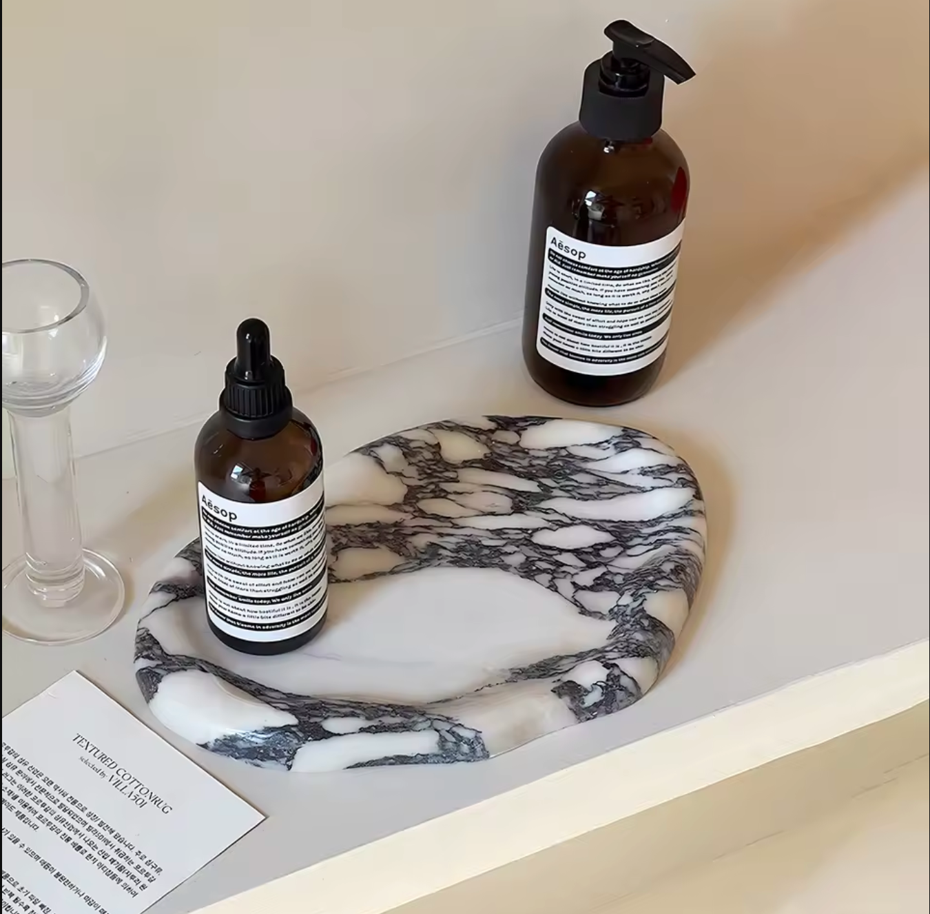 Natural Marble Tray for Jewelry & Home Decor