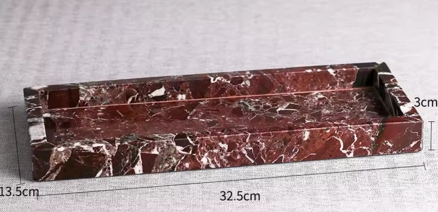 Luxury Natural Marble Bathroom Accessories Set for Home & Hotel Vanity