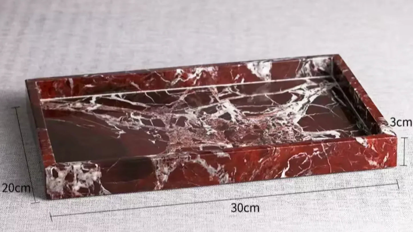 Luxury Natural Marble Bathroom Accessories Set for Home & Hotel Vanity 18