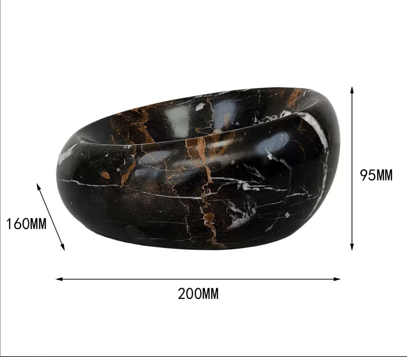 Meibao Marble Fruit Tray Bowl Decorative Marble Home Decor