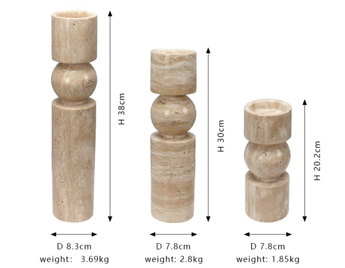 Natural Marble Candlestick Holder Stand