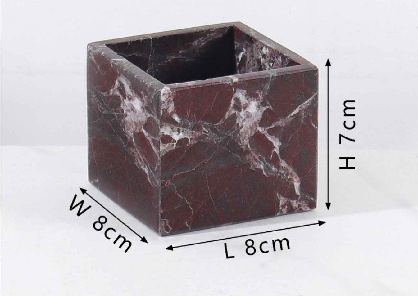 Nordic Marble Candlestick Holder Square Stone Candle Cup