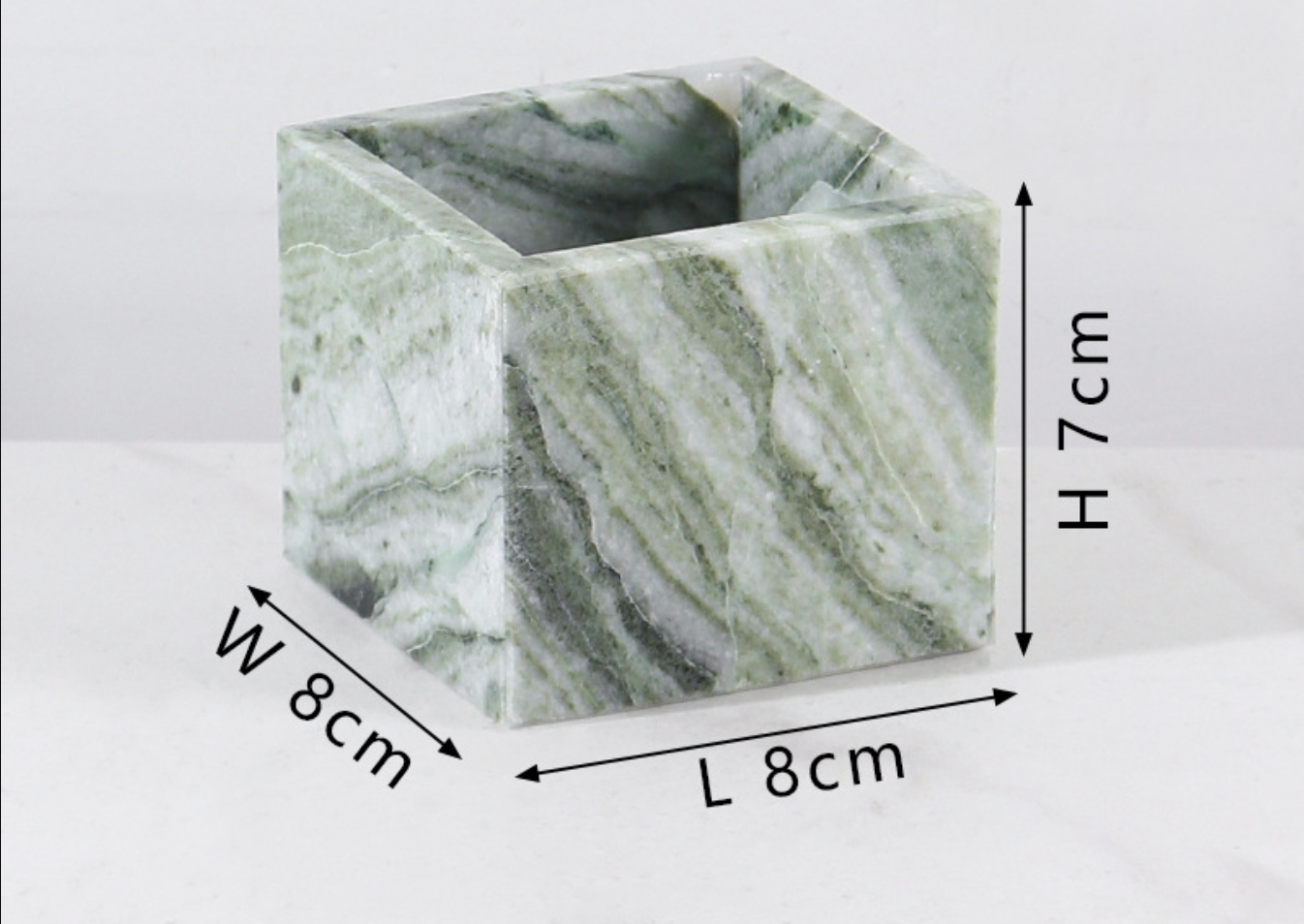 Nordic Marble Candlestick Holder Square Stone Candle Cup