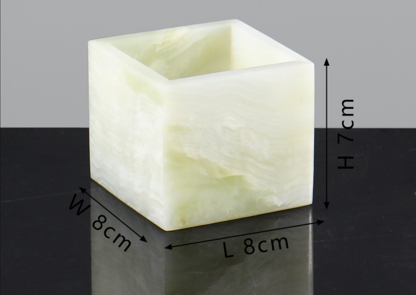 Nordic Marble Candlestick Holder Square Stone Candle Cup