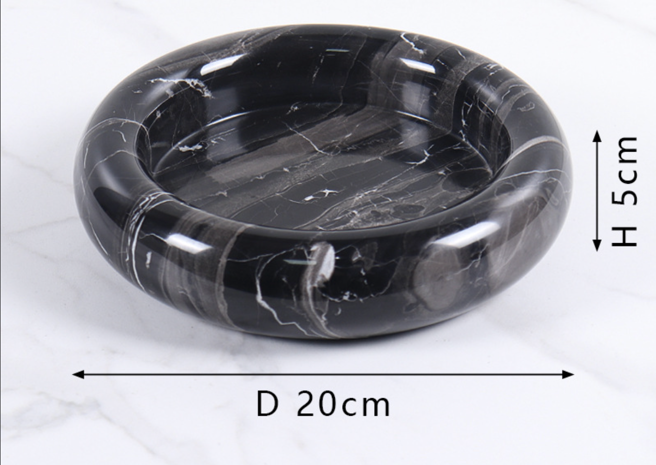 European Marble Round Tray Fruit Plate
