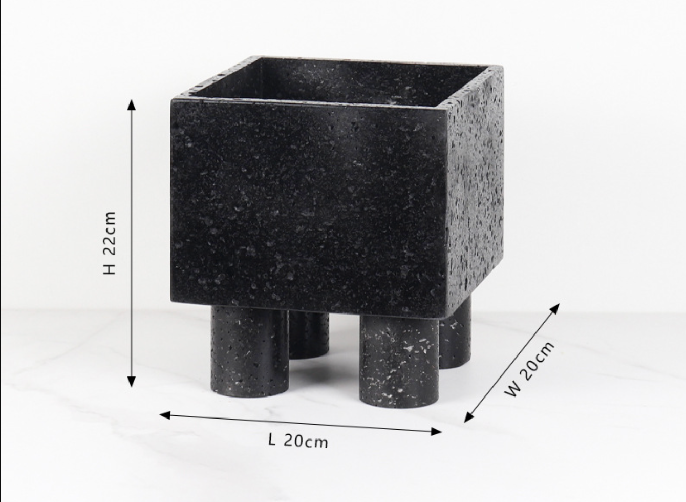 Luxury Natural Marble Flower Pot with Legs