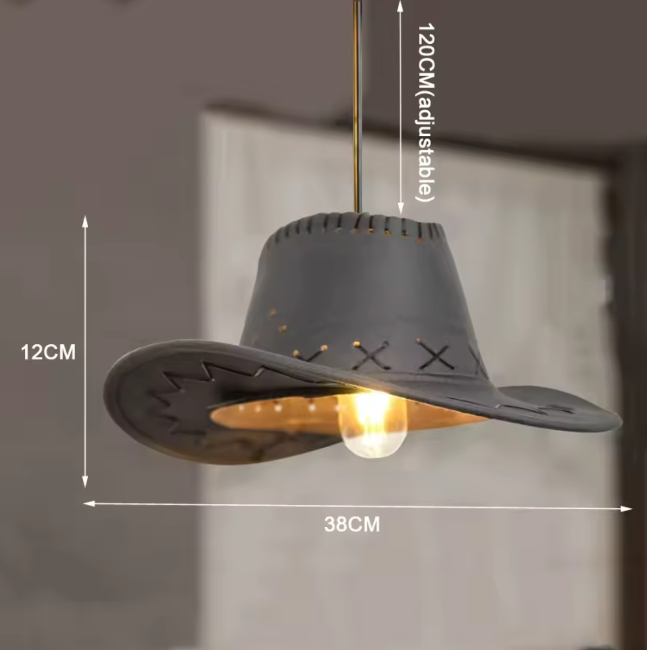 Creative Cowboy Hat Pendant Lamp Ceiling Chandelier