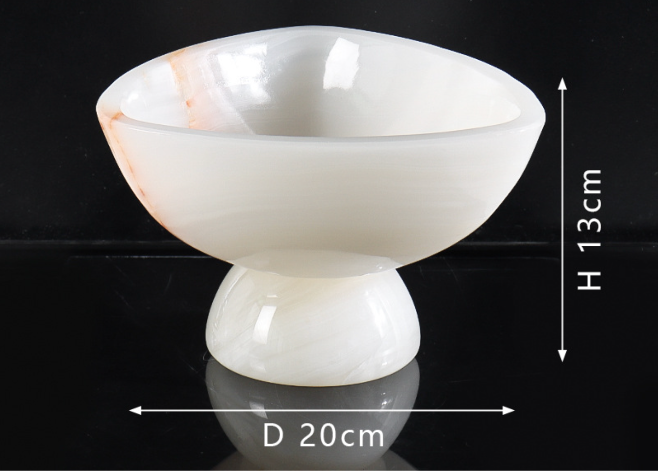 Nordic Marble Fruit Plate Bowl with Pedestal Base for Living Room Decor