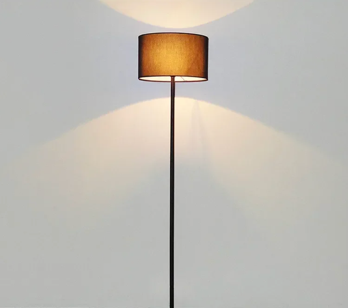 Modern Floor Lamp Nordic Metal Standing Lamp with Fabric Shade