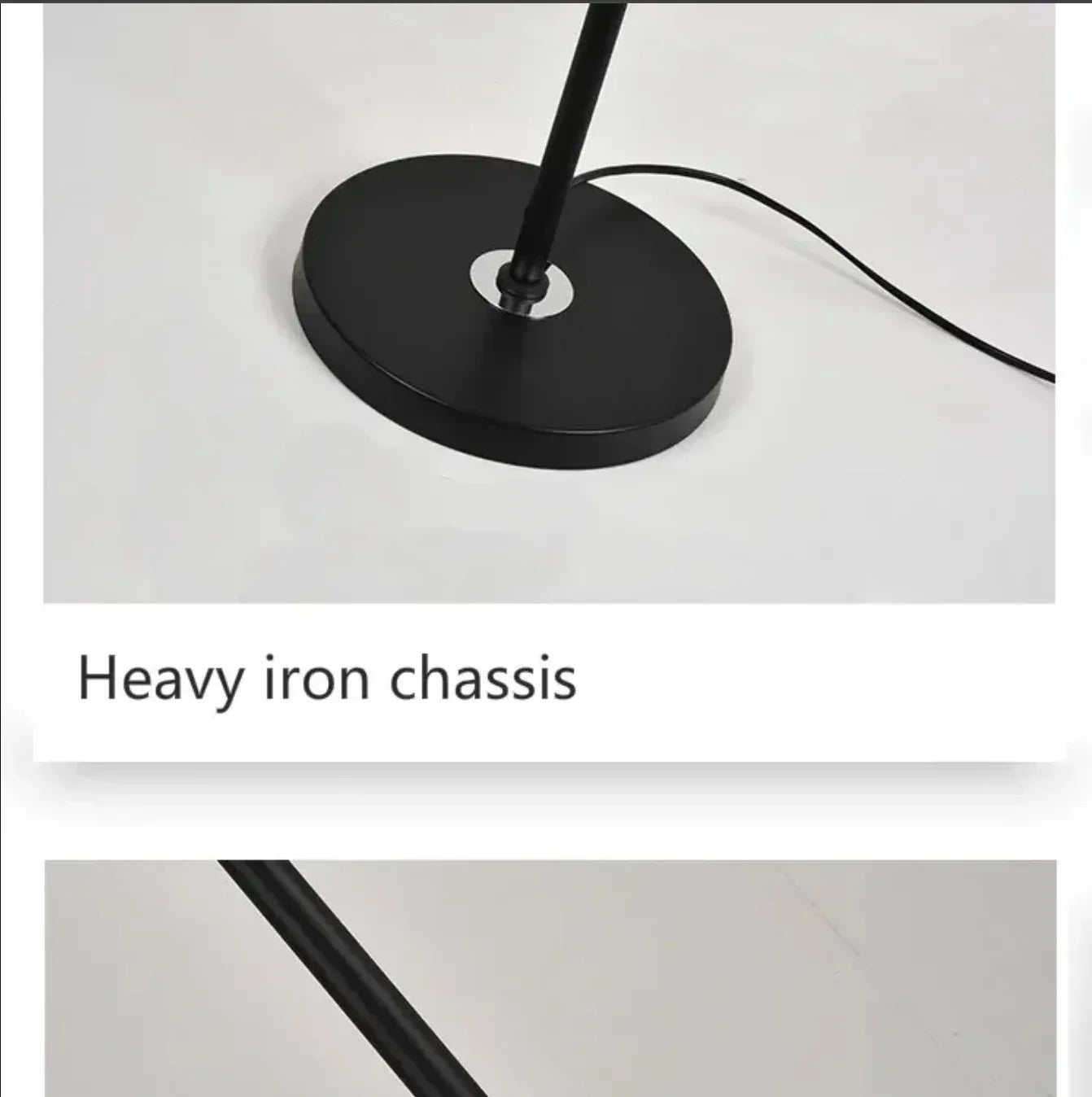 Modern Floor Lamp Nordic Metal Standing Lamp with Fabric Shade