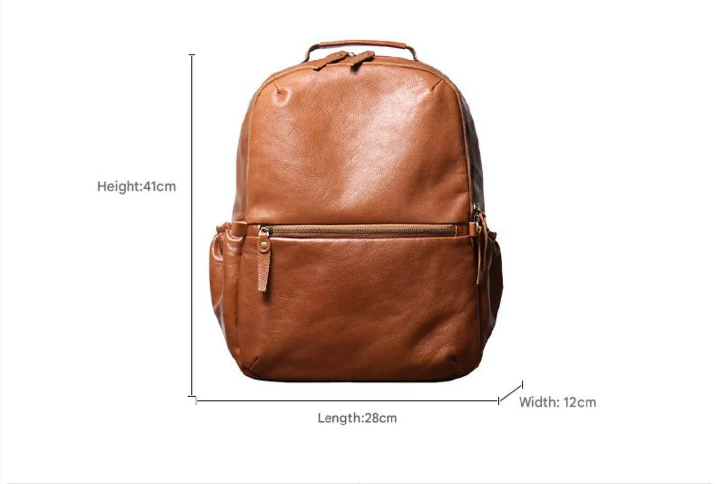 Men’s Leather Backpack with Trolley Sleeve