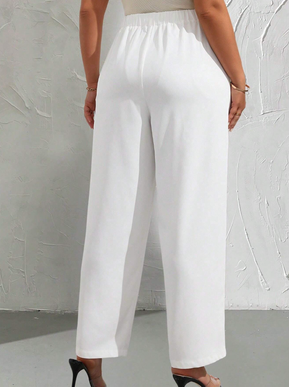 high waisted white dress pants women