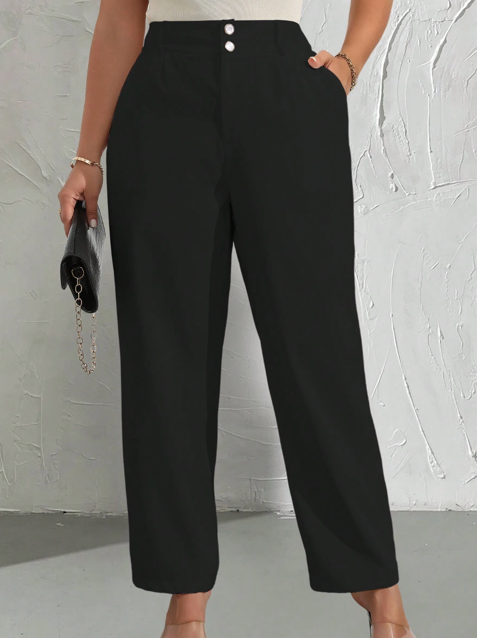 high waisted white dress pants women