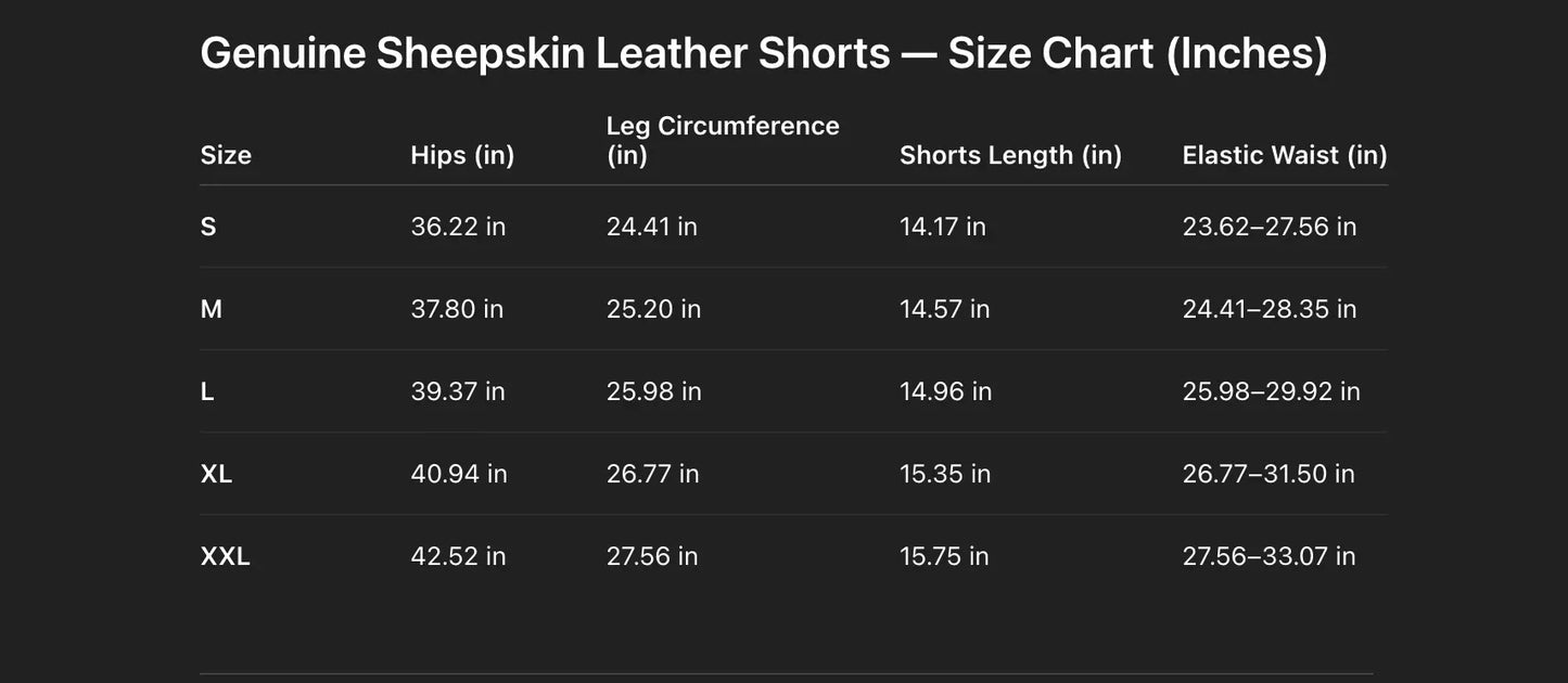 Brown Genuine Leather Shorts for Women