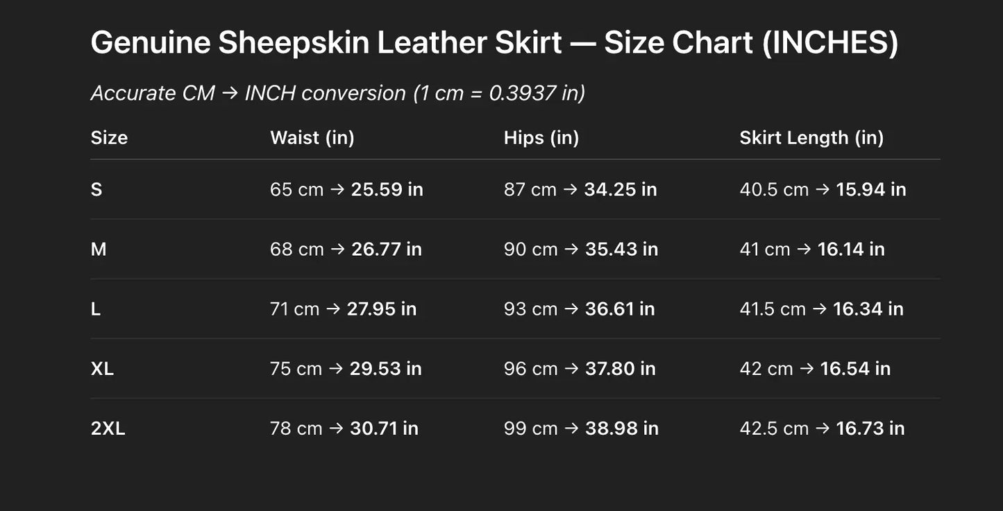 Genuine Leather A-Line Mini Skirt With Belt