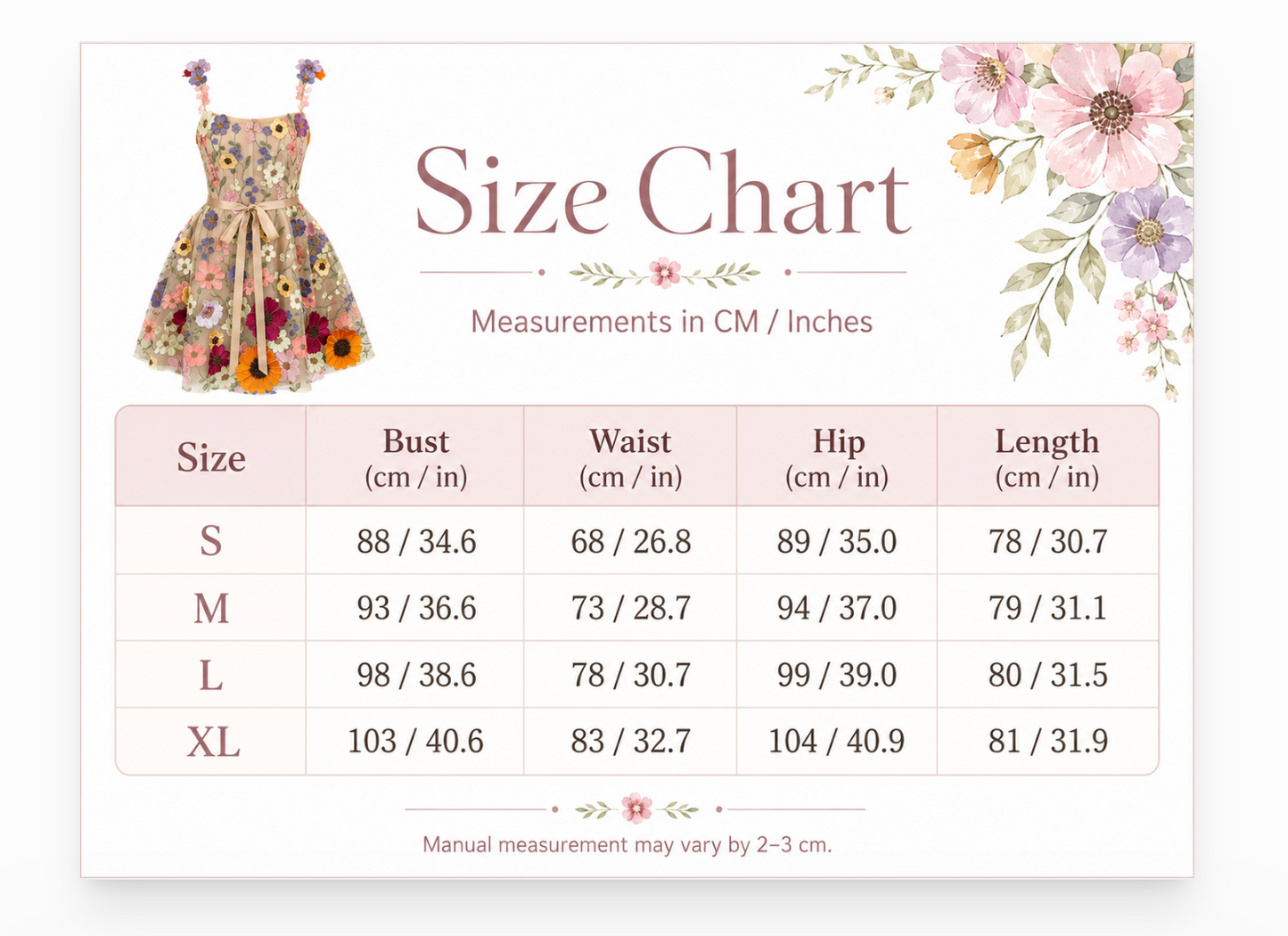 Women's mini sundresses with floral embroidery and bow waist