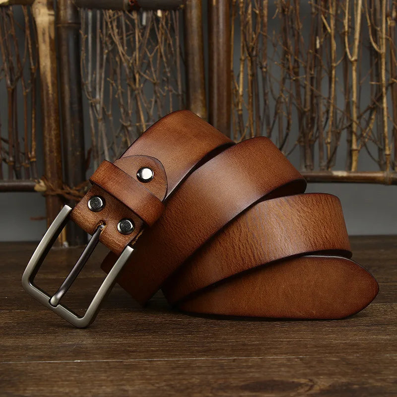 Genuine Leather Belt for Jeans and Business Wear
