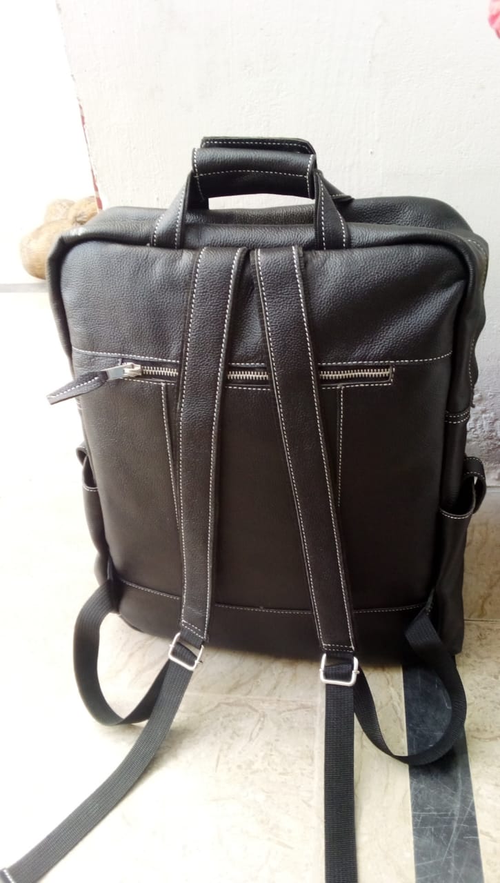 Full Grain Real Cowhide Leather Backpack