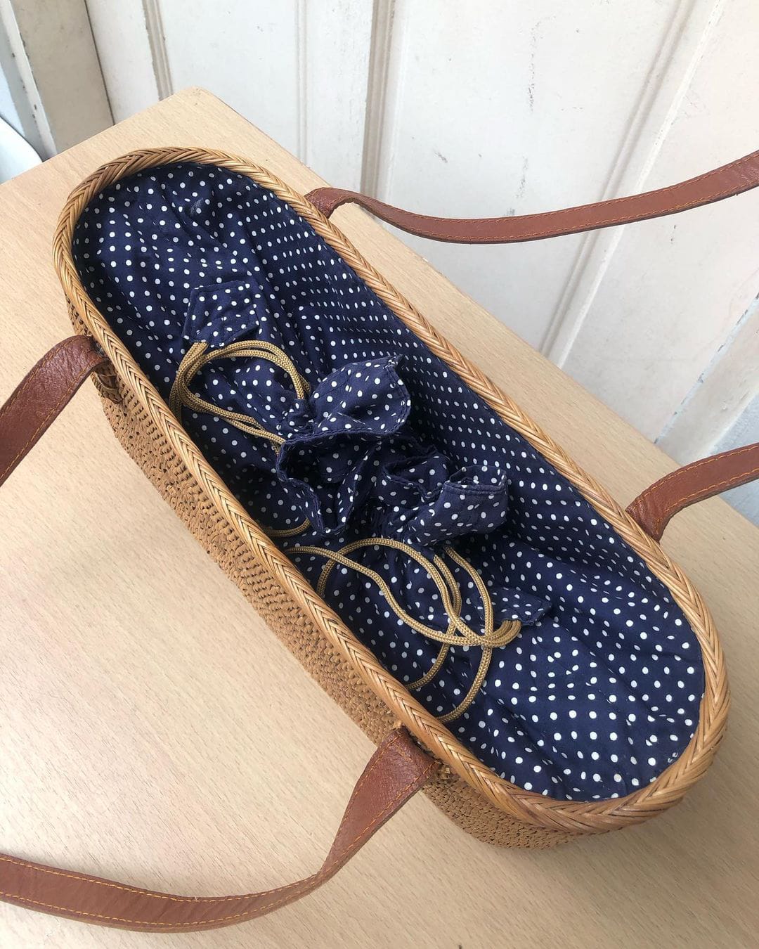 Real Rattan Beach Bag