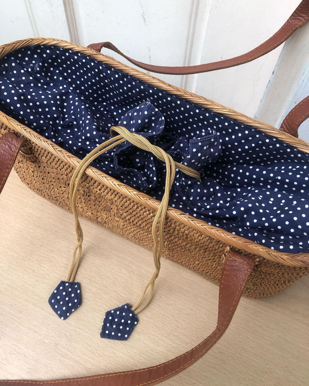 Real Rattan Beach Bag