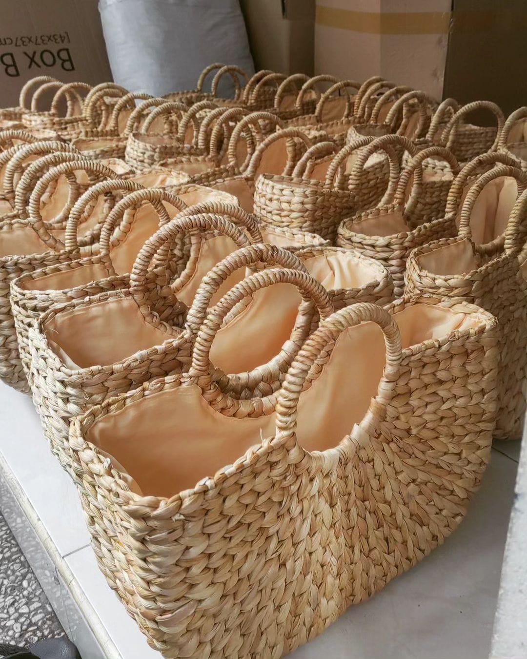 Sea Grass Woven Rattan Basket Bag