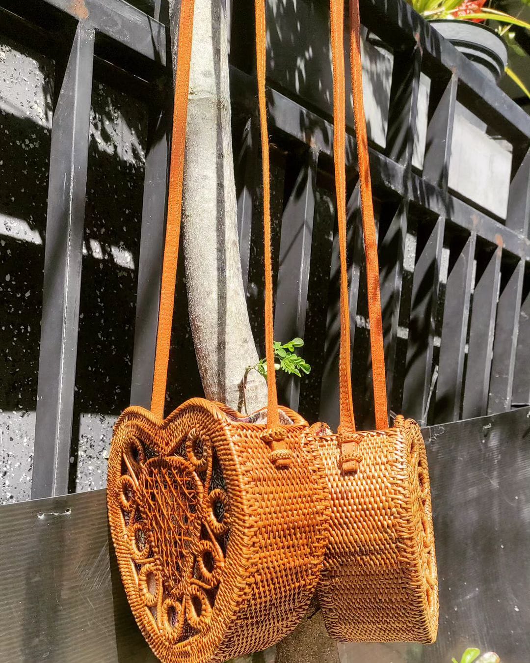 Heart Shaped Rattan Crossbody Bag – Boho Summer Purse
